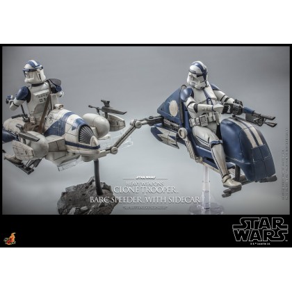 Heavy Weapons Clone Trooper and BARC Speeder with Sidecar - Hot
