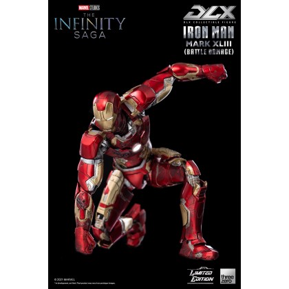threezero Iron Man Mark 43 フィギュア THREEZERO Avengers Infinity Saga Iron Man MK43 Dlx Battle