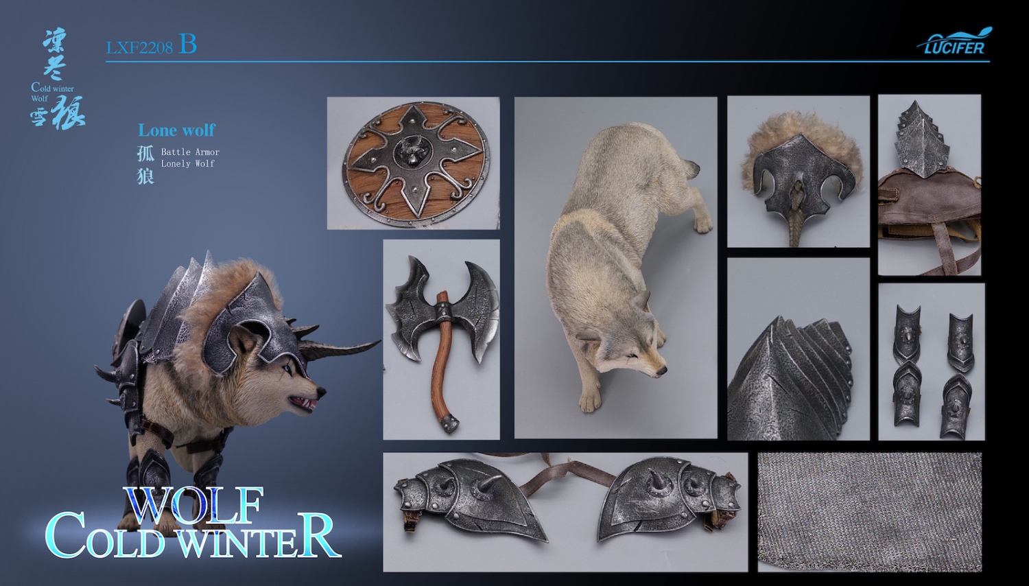 Snow Wolf / Lone Wolf - Lucifer LXF2208B 1/6th Scale Cold Winter Wolf 12 Snow Wolf / Lone Wolf - Lucifer LXF2208B 1/6th Scale Cold Winter Wolf -action_heroes_kaiju Sales Store