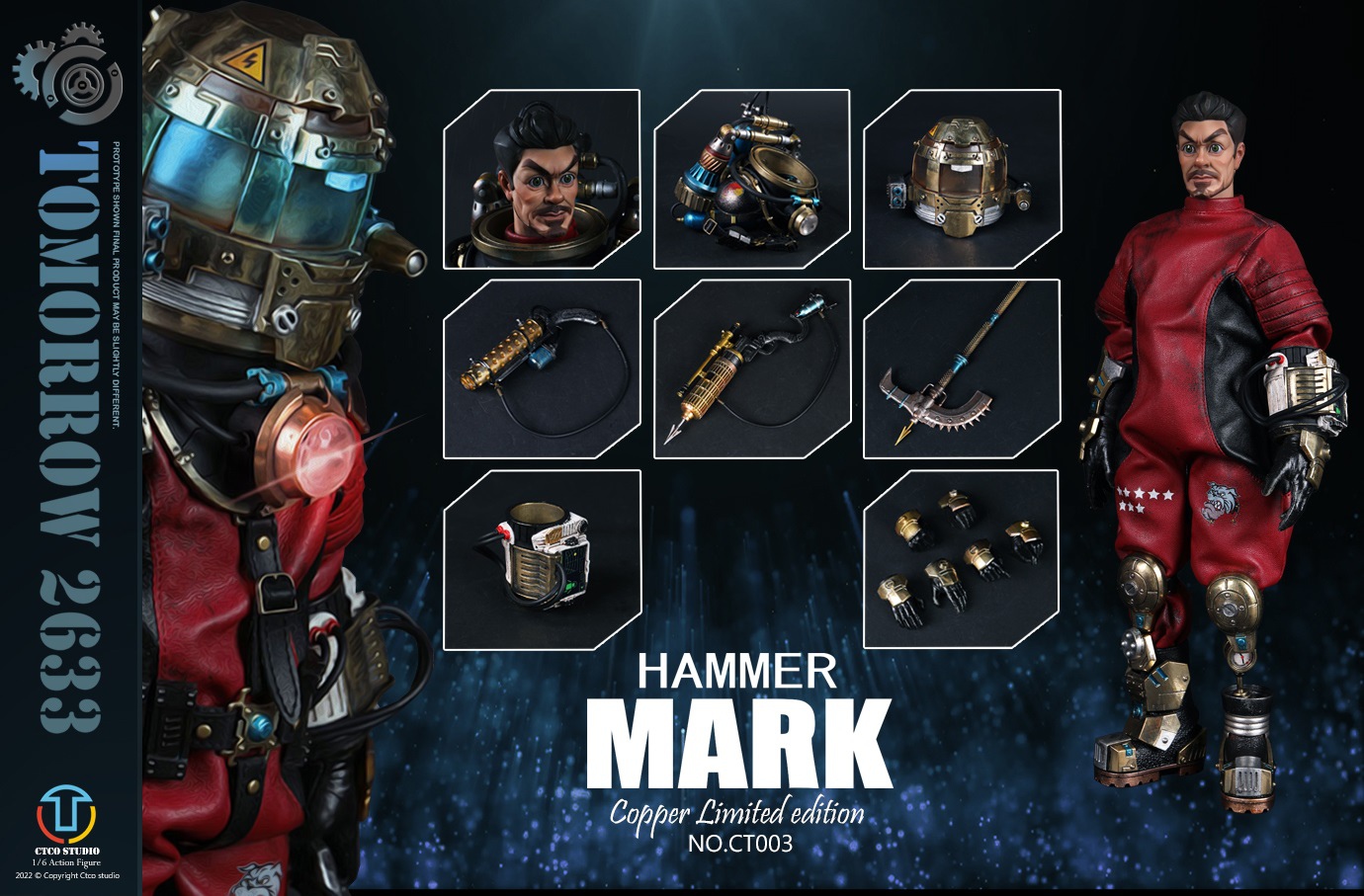 Hammer Mark (Copper Limited Edition) - CTCO Studio CT003 1/6th Scale Tomorrow 2633 12 Hammer Mark (Copper Limited Edition) - CTCO Studio CT003 1/6th Scale Tomorrow 2633 -superhero-scifi-robot Sales 2023 3rlgQGBy1669969915
