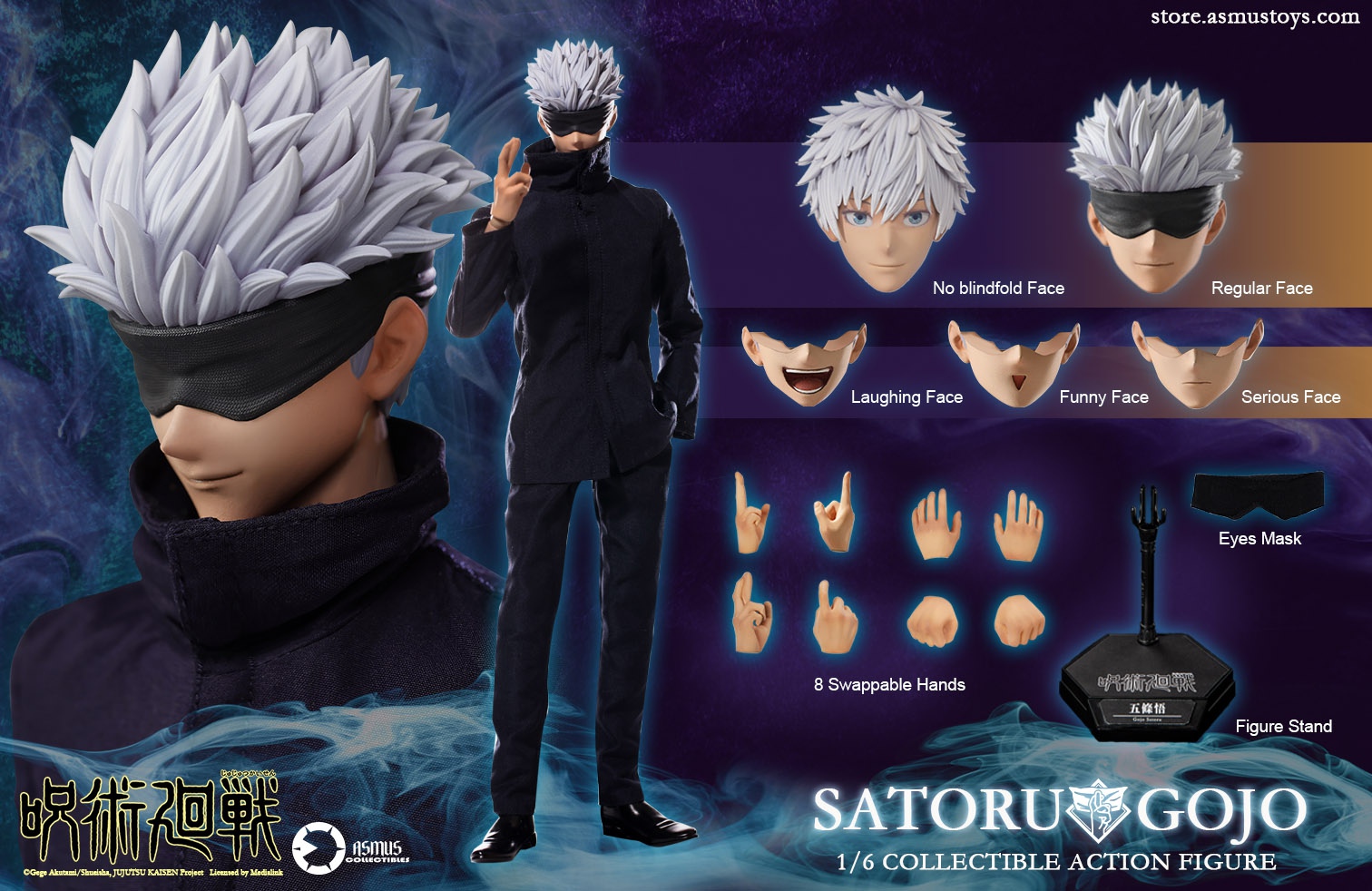 Satoru Gojo - Asmus Toys JJKS01A 1/6th Scale Jujutsu Kaisen 14 Satoru Gojo - Asmus Toys JJKS01A 1/6th Scale Jujutsu Kaisen -action_heroes_kaiju Sales Store VL1QhqRE1673112041