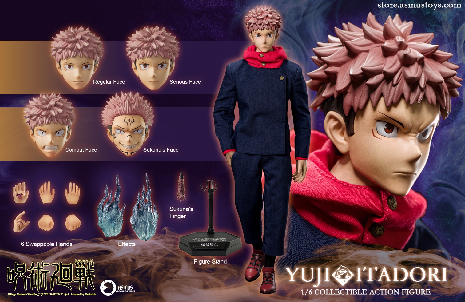Yuji Itadori - Asmus Toys JJKS02A 1/6th Scale Jujutsu Kaisen 14 Yuji Itadori - Asmus Toys JJKS02A 1/6th Scale Jujutsu Kaisen -action_heroes_kaiju Sales Store 6FENnc0E1673112582