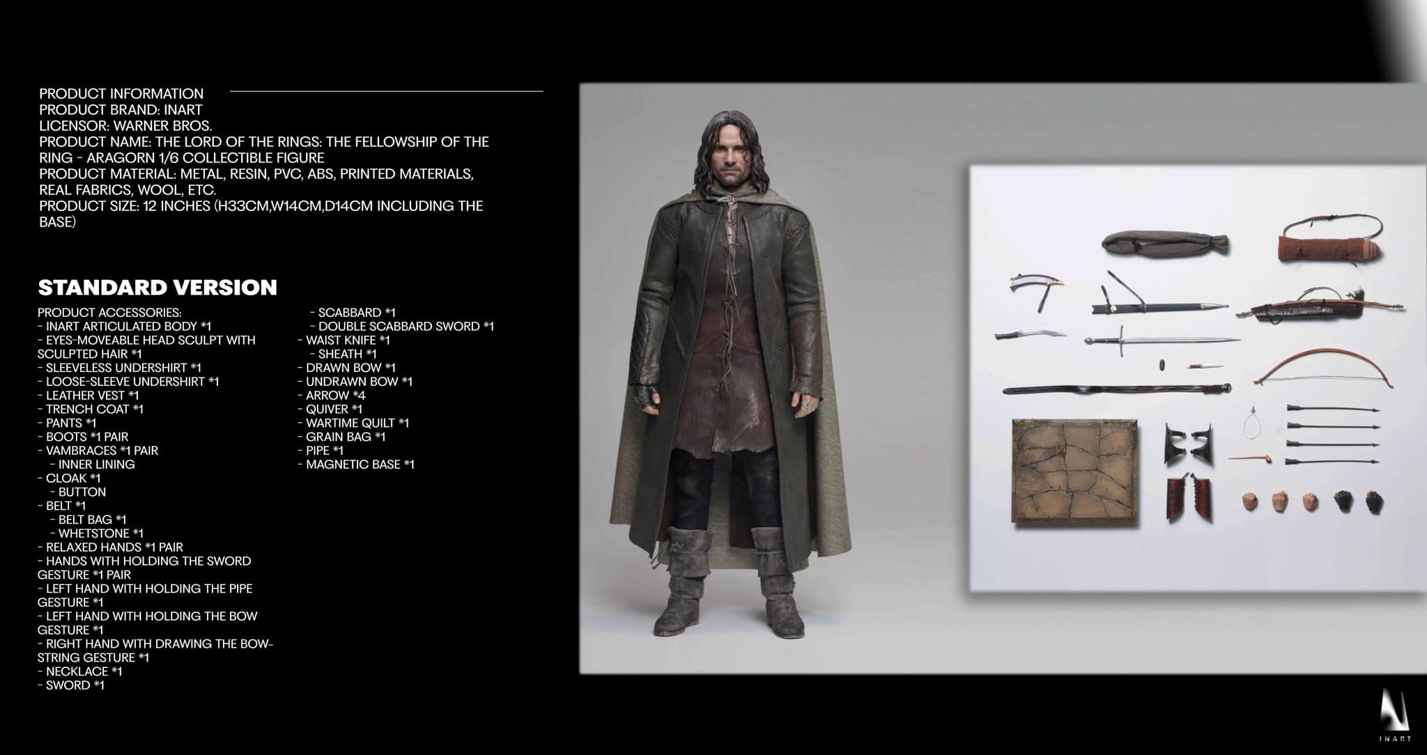 Aragon (Standard Edition) - INART AG-A005S1 1/6th Scale Lord Of The Rings - Fellowship Of The Ring 14 Aragon (Standard Edition) - INART AG-A005S1 1/6th Scale Lord Of The Rings - Fellowship Of The Ring -action_heroes_kaiju Sales Store TRkLpiFI1673321021