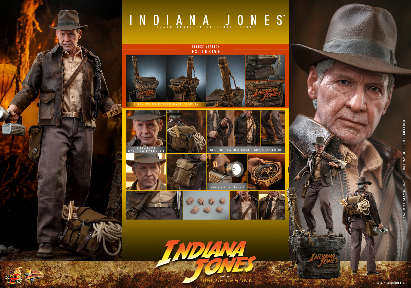 ホットトイズ 1/6 インディアナ ジョーンズ ボーナス付き MMS717 Indiana Jones Deluxe Version - Indiana Jones and the Dial of