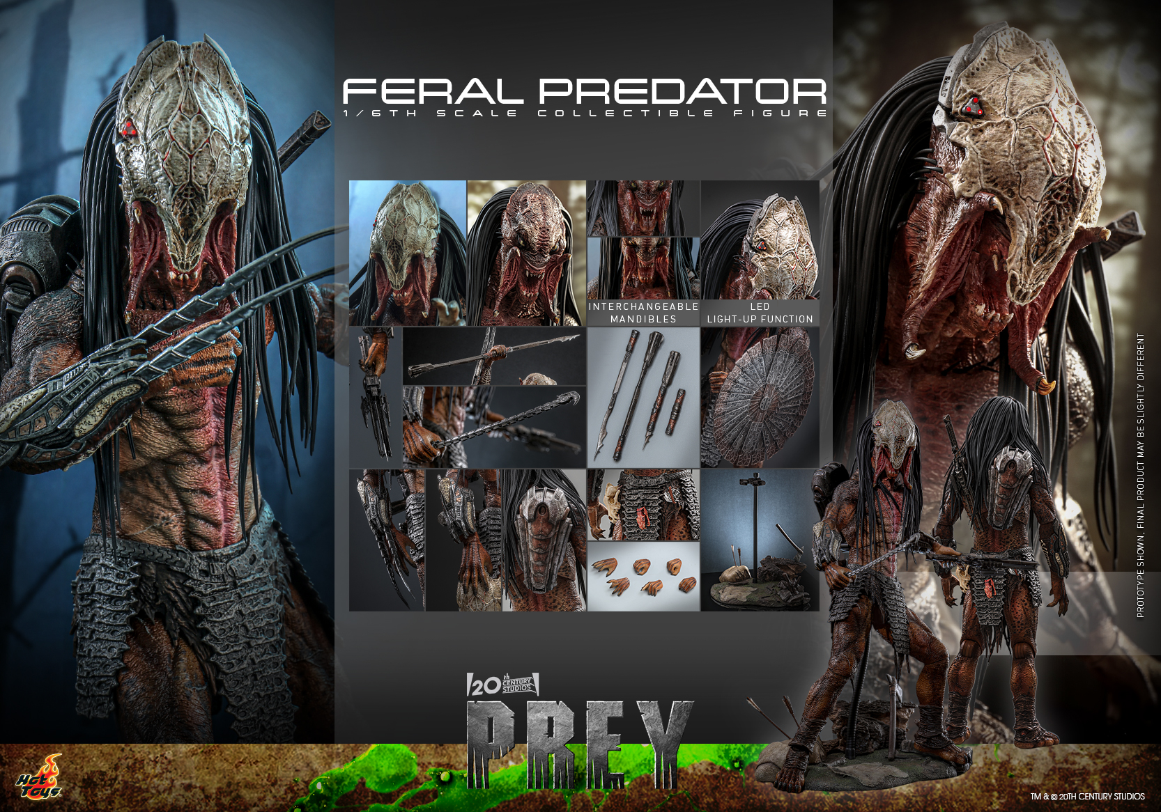 Feral Predator Hot Toys TMS114 Prey 1/6th scale Collectible Figure