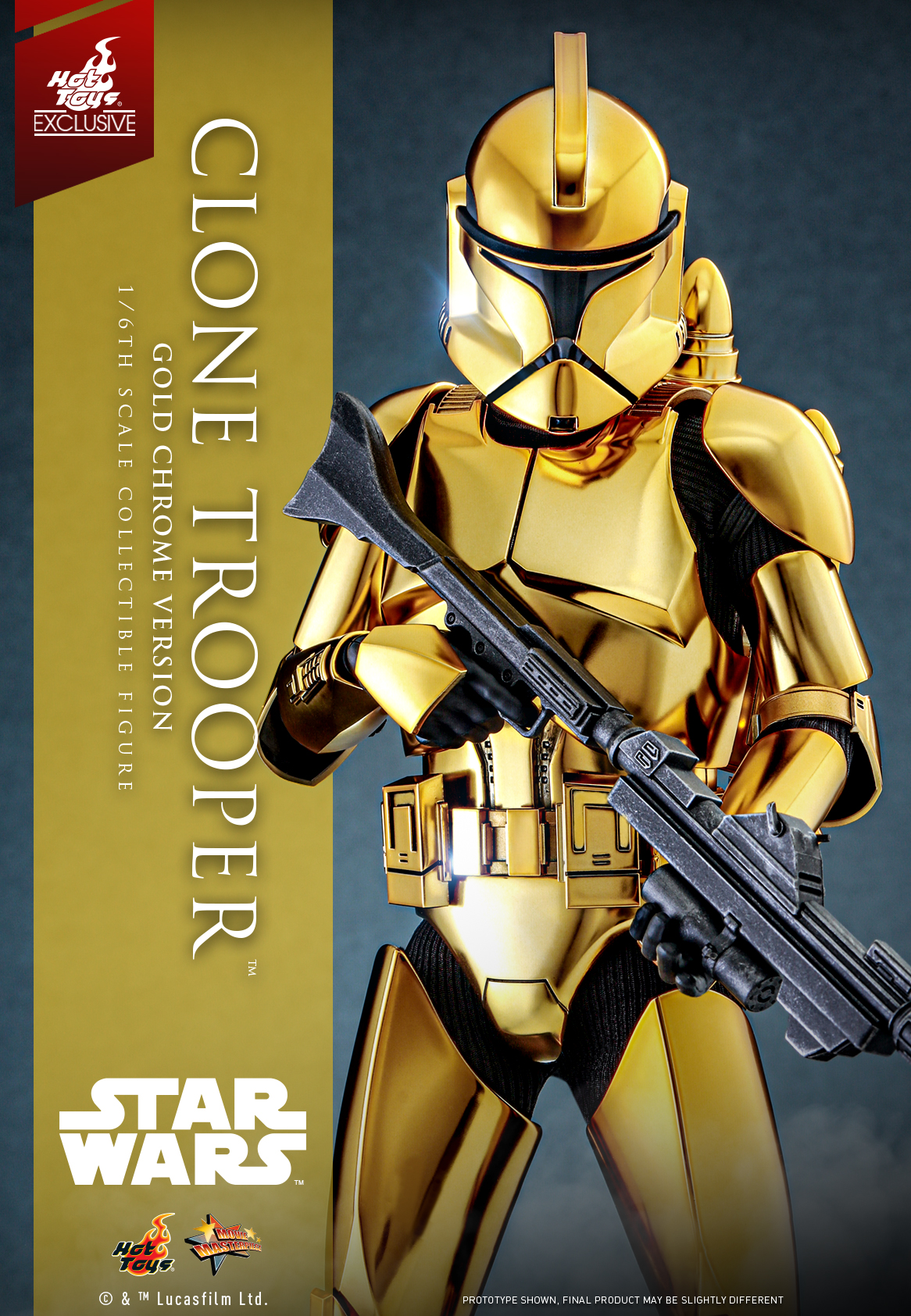 Clone Trooper (Gold Chrome Version) (Exclusive) - Hot Toys MMS735