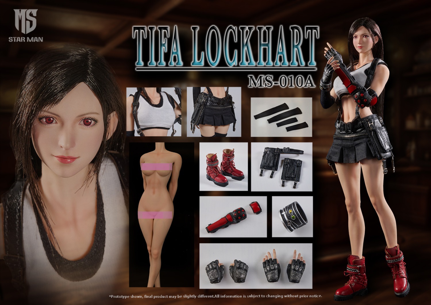 Star Man MS-010A 1/6th scale Tifa Lockhart (White Tank Top And