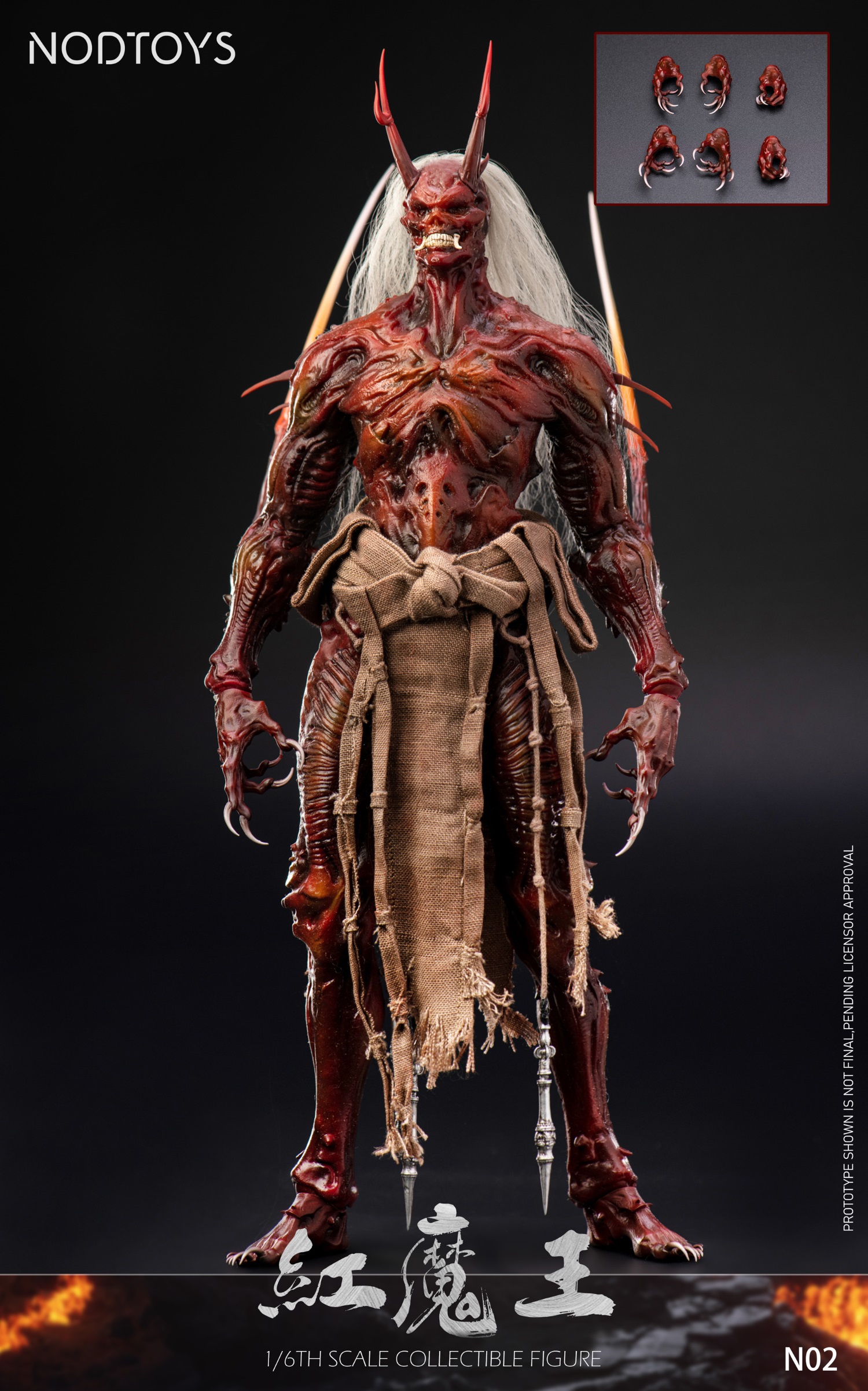 Nodtoys NOD-N02 1/6th scale Silicone Action Figure Red Devil