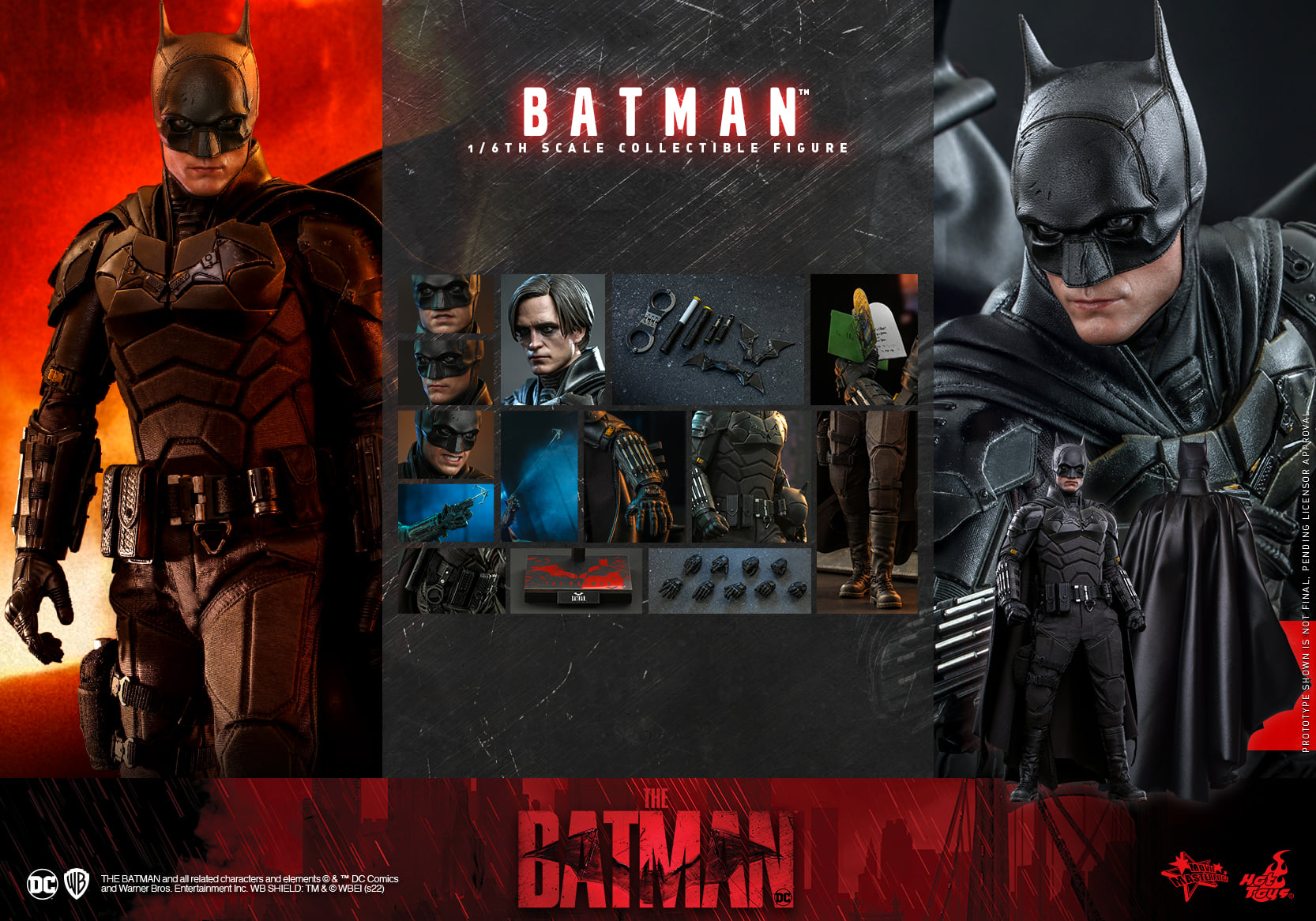 Batman - Hot Toys MMS638 The Batman 1/6th Scale Collectible Figure -superhero-scifi-robot Sales 2023