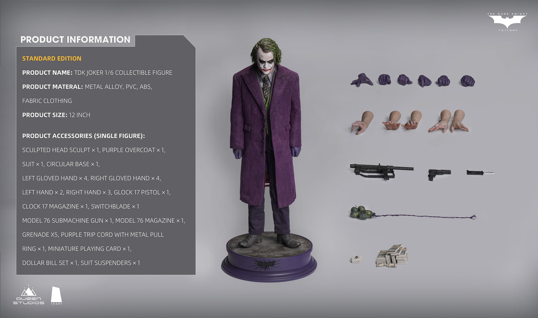 Joker (Standard) - Queen Studios InArt 1/6th Scale The Dark Knight 14 Joker (Standard) - Queen Studios InArt 1/6th Scale The Dark Knight -superhero-scifi-robot Sales 2023 6tUv8NCG1647831049