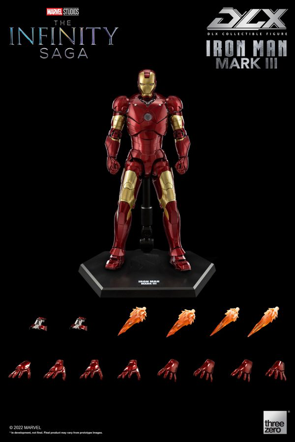 Iron Man Mark 3 - ThreeZero 1/12th Scale The Infinity Saga DLX -superhero-scifi-robot Sales 2023 d043VbB51653468042
