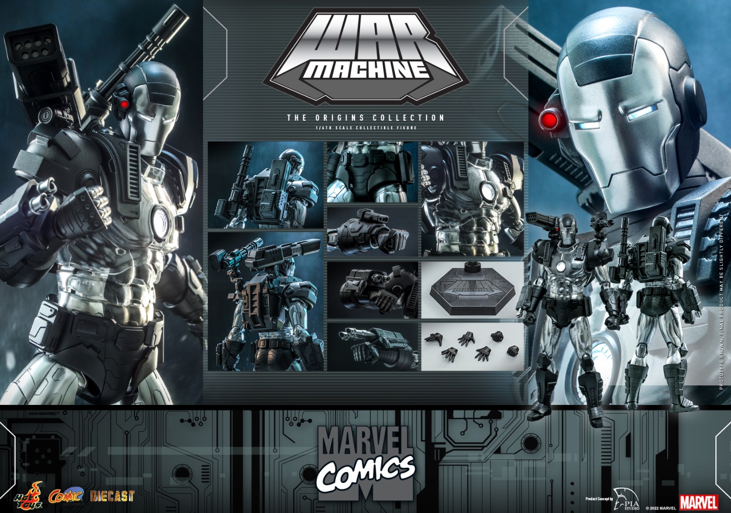 War Machine - Hot Toys CMS013D47 Marvel Comics 1/6th Scale Collectible Figure 14 War Machine - Hot Toys CMS013D47 Marvel Comics 1/6th Scale Collectible Figure -action_heroes_kaiju Sales Store mulooOe61655298329