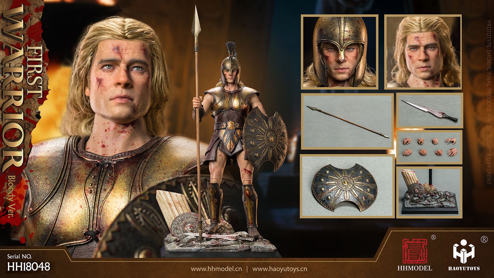 First Warrior Bloody Battle Version - Haoyutoys 1/6th Scale Empire Legion Trojan Horse Massacre Greek -superhero-scifi-robot Sales 2023 1dMahp641660281237