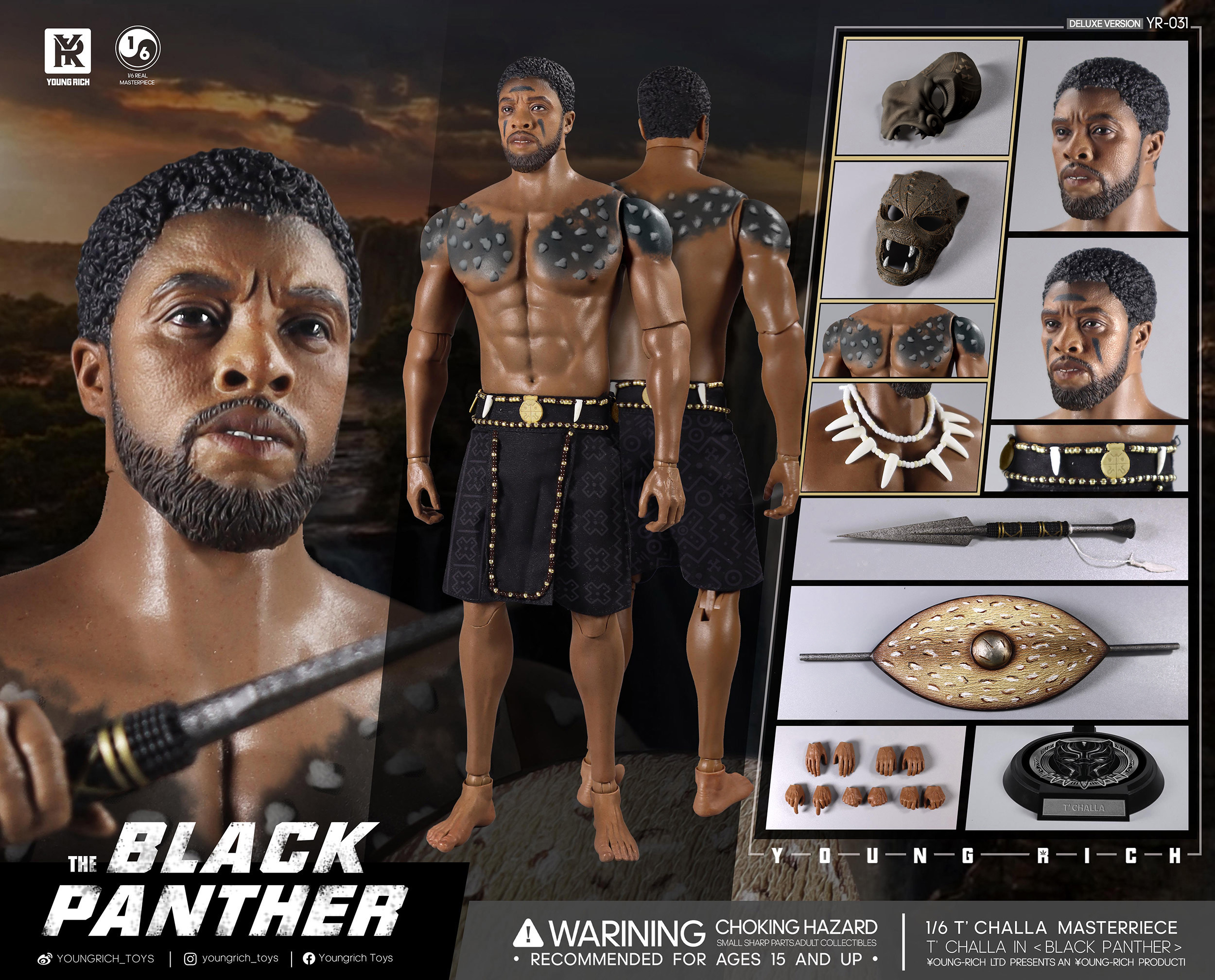 The Black Panther Deluxe Edition - Young Rich Toys YR031D 1/6th Scale -superhero-scifi-robot Sales 2023 Fc426NF61661758117